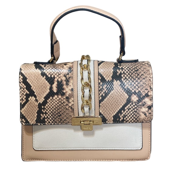 ALDO Beige and Pink Handbag satchel with Shoulder Strap - Picture 1 of 5